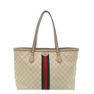 Gucci Ophidia tote bag GG Supreme canvas Web stripe White Beige